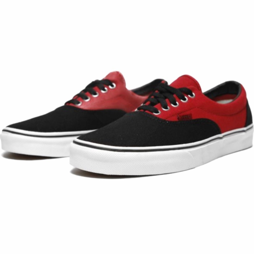 Vans Era Black Red Skateboard Shoes Sneakers sz 9